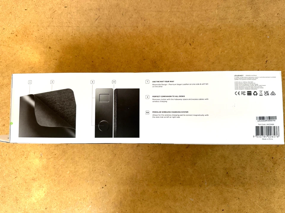 Alfombrilla de escritorio reversible de carga inalámbrica JOURNEY ALTI - negra Foto 4 de 4