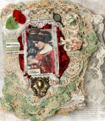 Goddess MEDEA  Magic Princess Ancient Greek , Junk Journal Mixed  Media Khatsart