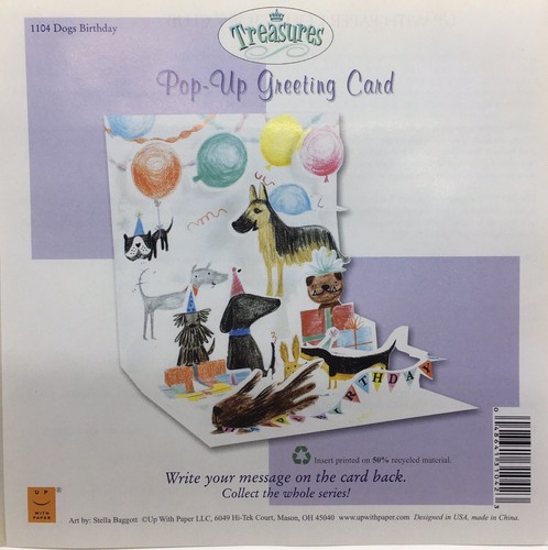 3D Pop-Up Greeting Birthday Card ~ Dogs Birthday - Picture 3 of 4