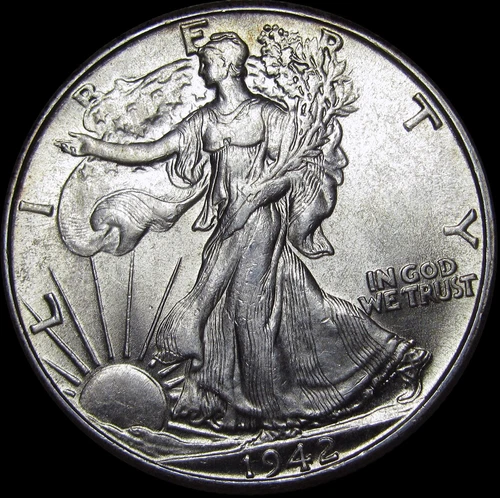 1942 Walking Liberty Half Dollar Silver ---- GEM BU Stunning  ---- #915K