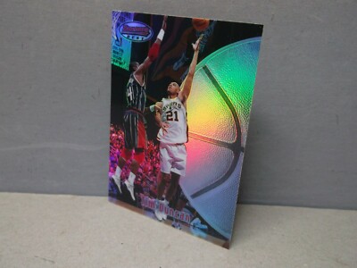 Tim Duncan Topps Bowman's Best 98' card #106 Refractor, Rookie Stats 93 to 97