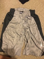 Jordan Dri Fit Shorts Youth Size Large 12-13 Years Gray With Pockets