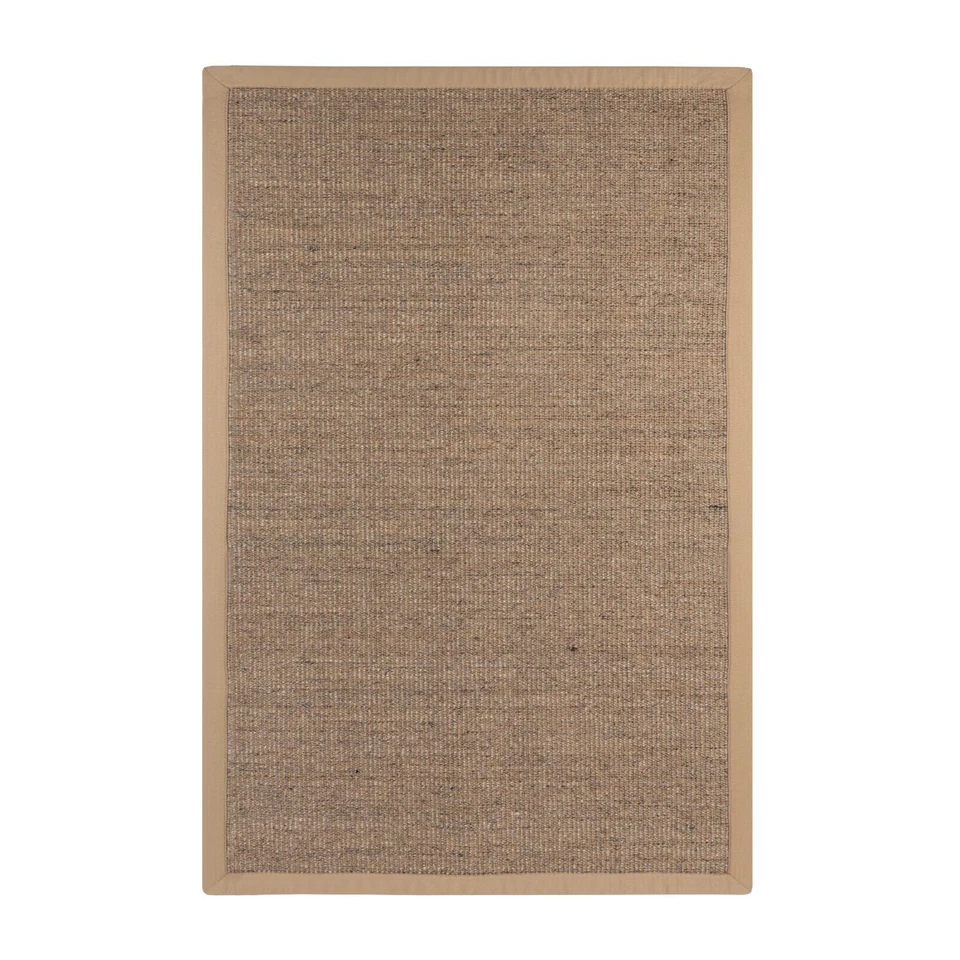 Sisal Teppich | Naturfasern | mit Bordüre aus Baumwolle | Sisalteppich 3 Farben - Bild 1 von 4