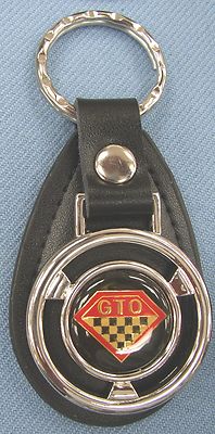 小物 AtLast KEY RING Pontiac GTO 1247 Gold Diamond Mini Stering Wheel Leather Key Ring