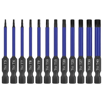HPHOPE Professional Torx Bit Set 12 Piece Screwdriver Bit Set T5 - T40 Length...
