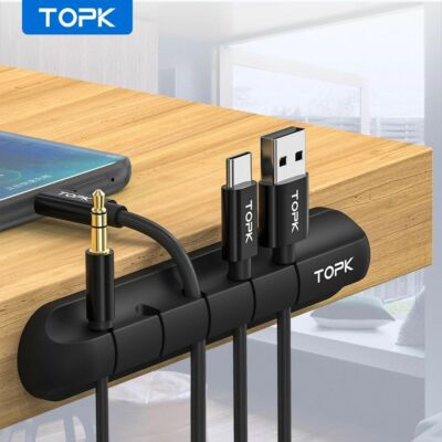 USB-Connect Cable Charger Organizer Silicone Desktop Mouse Headphone Wire Holder