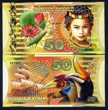 Netherlands Indies (Indonesia), 50 Gulden, 2016, Polymer, UNC - Girl, Sailboat F