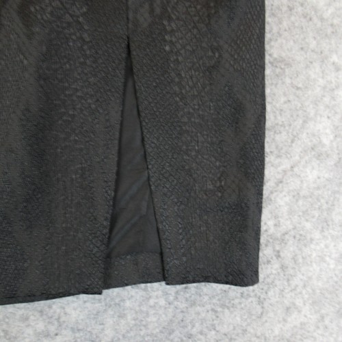 Altuzarra Womens Skirt 16 Black Pencil Snakeskin Print Front Kick Pleat Lined - Picture 5 of 12