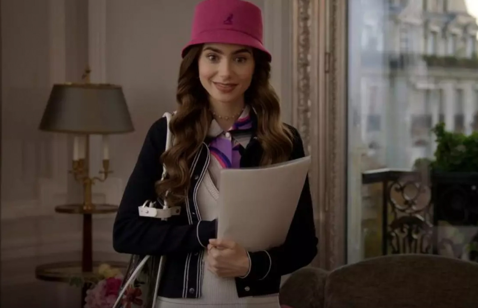 NWT Kangol Tropic Bin Bucket Hat, Pink Azalea, ASO Emily in Paris: Large (L/XL) image 10