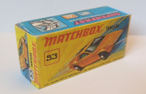 Matchbox Superfast 1:60 #53e Tanzara orange Repro Box/Schachtel Typ-J - Bild 1 von 4