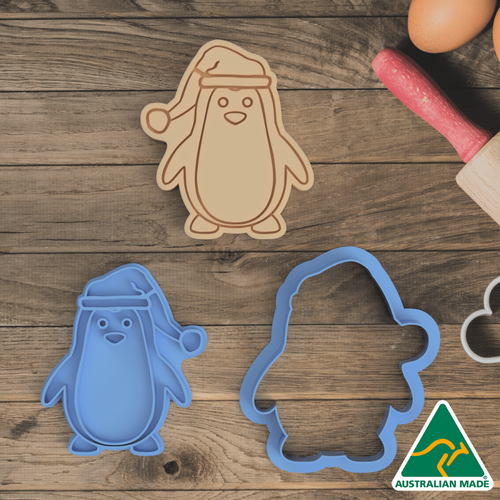 Christmas Penguin Cookie Cutter And Embosser Stamp - Picture 4 of 5