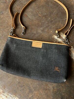 Vintage Burberry Blue Label Made In Japan Denim Purse Cross Vintage Burberry Blue Label Made In Japan Denim Purse Cross