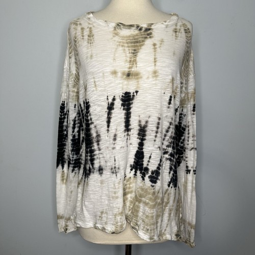 Gilda Midani Women’s Trapeze Tie Dye Cotton Swing Long Sleeve Top Size M