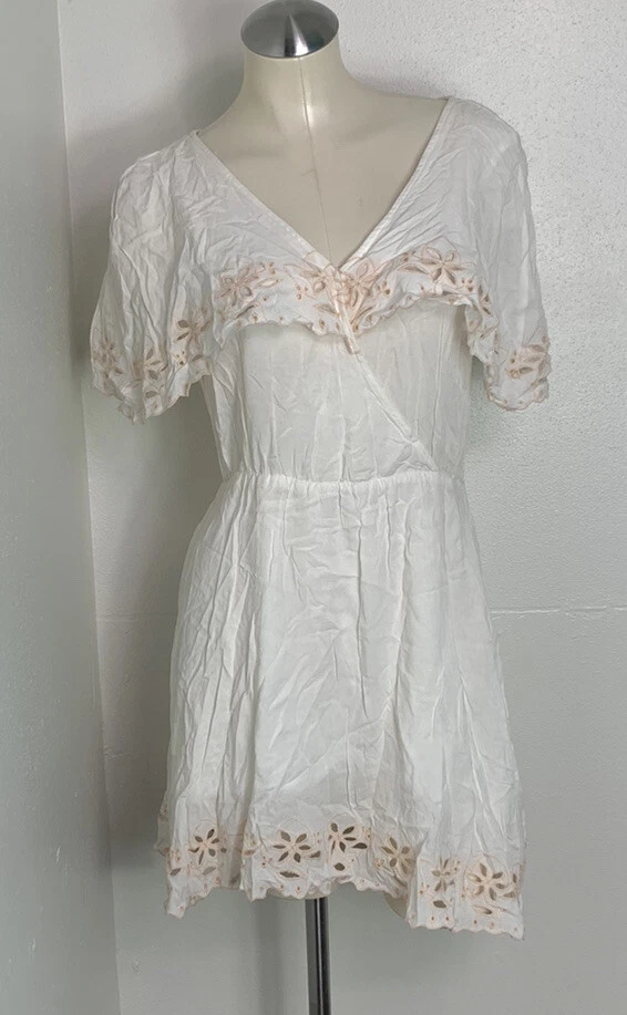 OFF WHITE Abito MINKPINK bianco sporco ombre taglia S