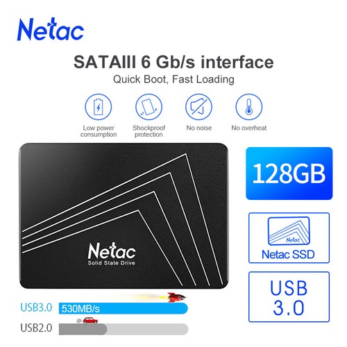 128GB Netac Interne Festplatte SSD 2.5" SATA III 6 GB/s 510MB/S 3D Nand Laptop - Bild 12 von 15