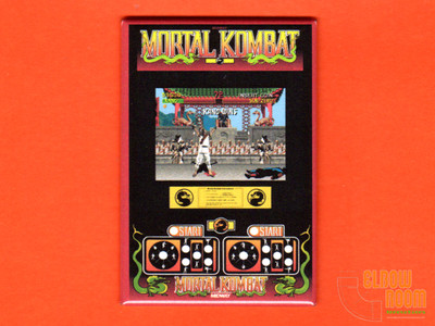Mortal Kombat 2x3'' fridge/locker magnet arcade Midway marquee/bezel/control