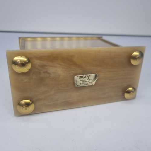 Acctim Germany Quartz Brass Engraved Design Bakelite Carriage Mantle Clock - Foto 12 di 12