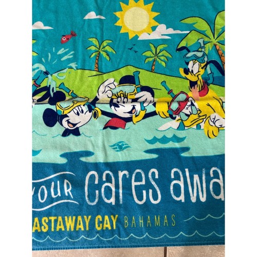 Disney Cruise Line Castaway Cay Bahamas Beach Towel 60" x 30" - Picture 3 of 6