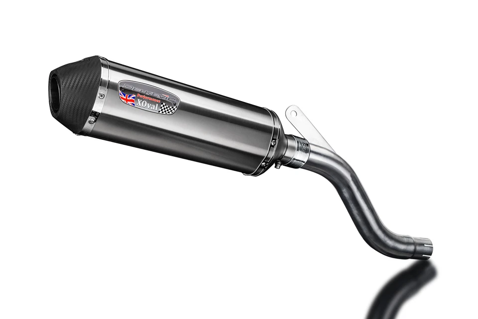 Yamaha XT600E 90-95 Delkevic Slip On 13.5" X-Oval Stainless Exhaust Muffler Kit - Image 2 of 4