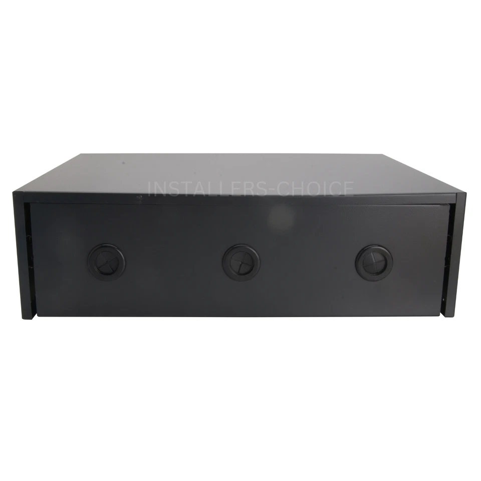 3U Server Rack Drawer 19" Lockable DJ Cabinet Case, Steel, 14" Depth - Image 2 of 4