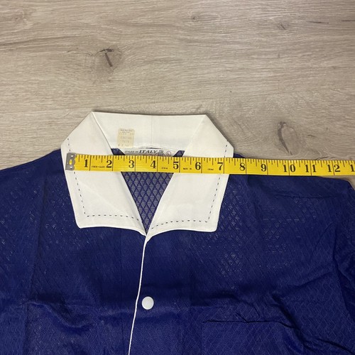 Styled in Italy Campus Large Blue Collared Shirt Rockabilly Vtg 50s Bowling - Picture 11 of 13