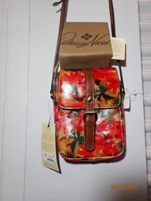 Patricia Nash Zeva Leather Crossbody Wallet Spring Multi