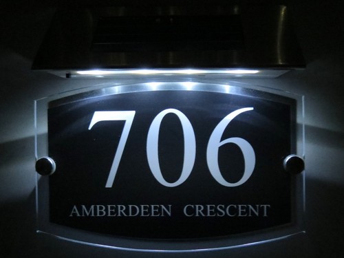 HTN - Numero Della Casa Luce, Luce A Led Di Targa Montata A Parete - Foto 3