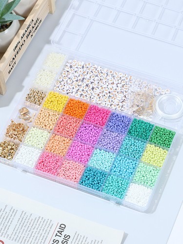 12758Pcs Glass Beads for Jewelry Making Kit 24 Color 3mm Small Glass Beads InoVm - Picture 8 of 12