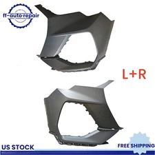 Pair Front Bumper Face Bar End Cover Extension Set RH LH For Audi Q3 F3 2019-23