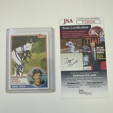 1983 TOPPS #498 WADE BOGGS RC RED SOX HOF JSA AUTHENTIC AUTO
