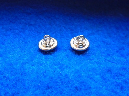 PAIR STAFFORDSHIRE REGIMENT 14MM ANODISED STAYBRITE GOLD CAP BUTTONS - Picture 4 of 4
