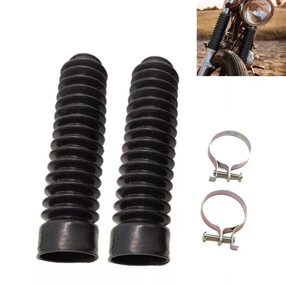 35mm Street-motor Fork Rubber Gaiter Boots Front Fork Shock Absorber Dust Cover Foto 3 de 4