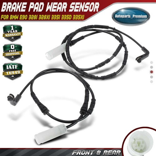 Front & Rear Disc Brake Pad Wear Sensor for BMW E90 328i 0710 330i