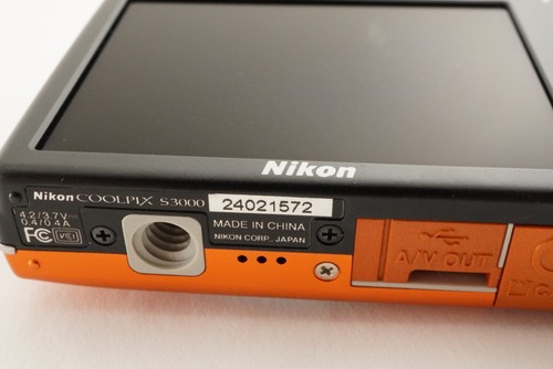 Nikon COOLPIX S3000 Orange In Box With 4GB SDHC Card from Japan #1557 - Picture 16 of 16