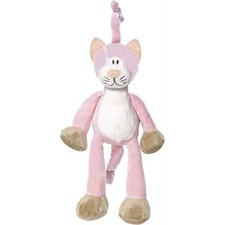 Teddykompaniet Diinglisar Stuffed Animal Large Pink Cat Musical Pull Soft Plush