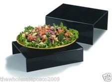 Acrylic Buffet Riser Food Stand Photographic Product Display Stand Black Plinth