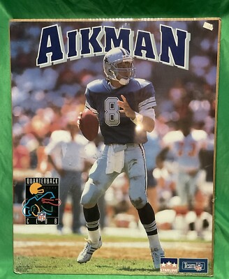 Vintage Laminated 1992 Troy Aikman Dallas Cowboys Quarterback Club