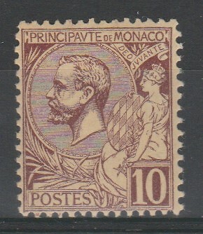 1885 Monaco Effigy Carlo III 10 Cent. Lilac Bruno 1 Val MNH Unif N°4 MF90198 - Picture 1 of 2