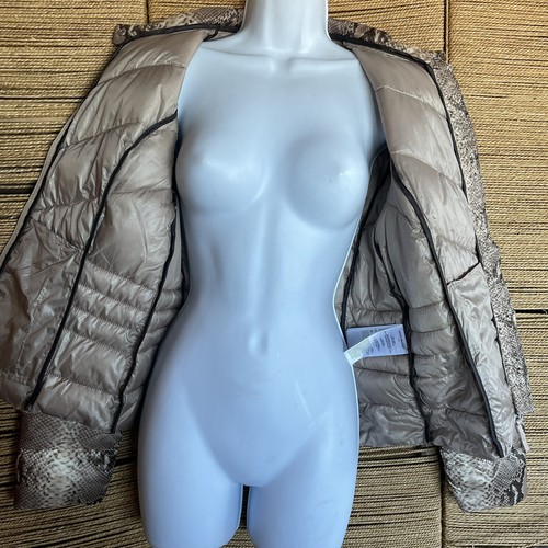 New SnakePrint Puffer Animal Print Snake Print Padded Jacket Size S - Picture 9 of 9