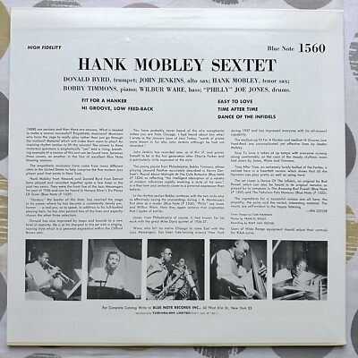 Hank Mobley Sextet ‎– Hank Blue Note ‎– BLP-1560 Japanese