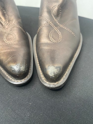 L@@k: FRANCO SARTO RARE POINTED J TOE WESTERN COWBOY STYLE 8 M SUEDE LEATHER - Picture 6 of 14