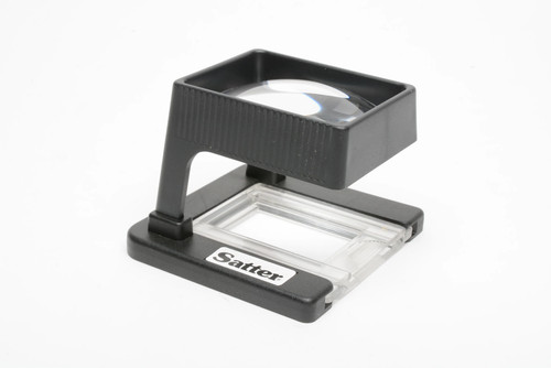 Satter 8X Made in Germany magnifier w/open side - Great for negs slides prints