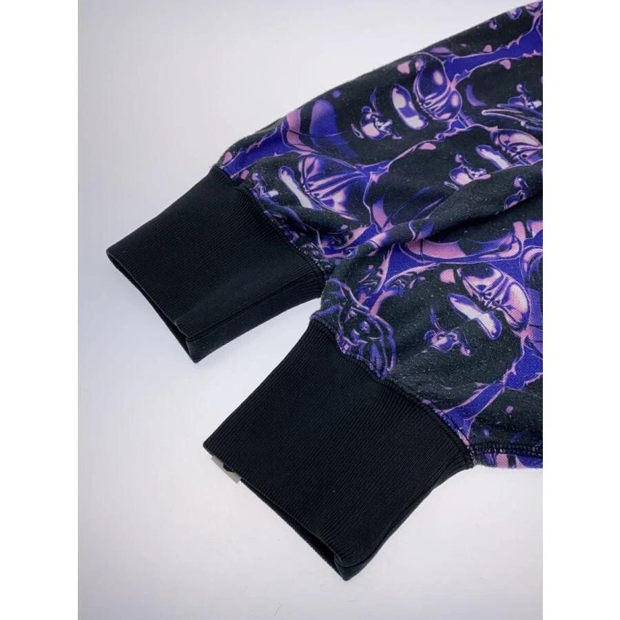 A BATHING APE (BAPE) FELPA CON CAPPUCCIO FULL ZIP BAPE APE HEAD GRAFFITI SHARK VIOLA UNA SCIMMIA DA BAGNO USATA OTTIMA