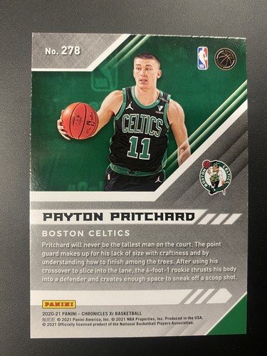 2020-21 Panini Chronicles Pink Foil #278 Payton Pritchard RC Boston Celtics - Bild 2 von 2