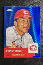 2022 Topps Chrome Platinum Johnny Bench | Blue Prism Refractor #161
