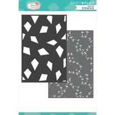 Crafts 6X9 Stencil Layering X 2 Beautiful Day Flying Kites Tails with Bows