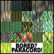 550 Paracord Rope Commercial Type III - Assortment of 22 Green Colors