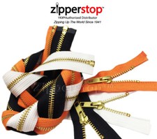 30 Inch Metal Zipper YKK 5 Golden Brass Medium Weight Separating Made in USA