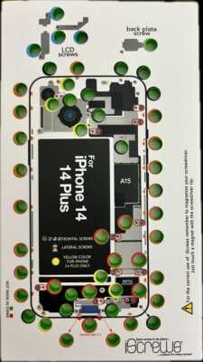 iScrews iPhone 14 / 14 Plus vassoio organizzatore vite per le