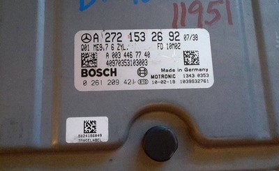 MERCEDES BENZ R350 ECU ENGINE COMPUTER CONTROL MODULE A2721532692 